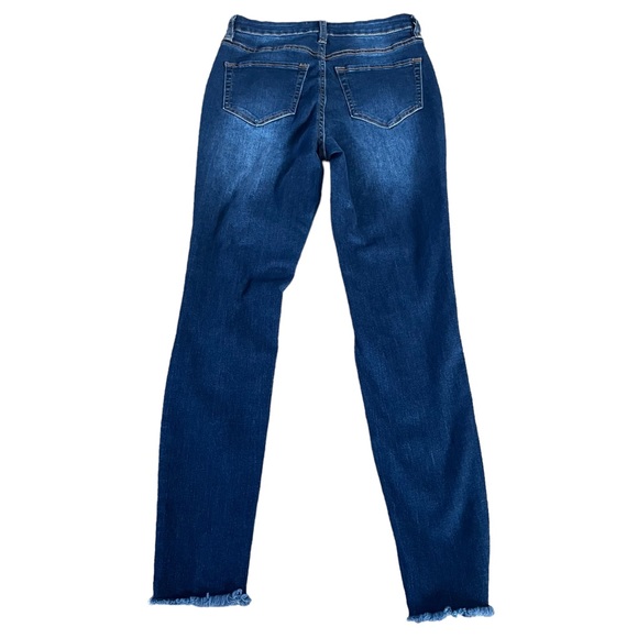 Nature Denim Distressed Button Fly Hi Rise Skinny Jeans.  Size 7/27 - Picture 2 of 7